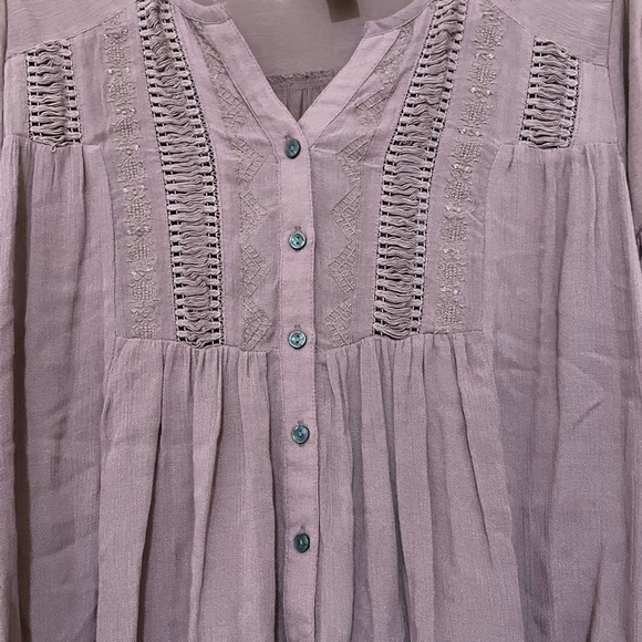 Vintage America mauve bohemian style blouse - Picture 6 of 11